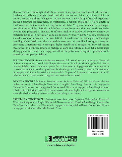 FELLI PILONE VENDITTOZZI - Fondamenti di Metallurgia